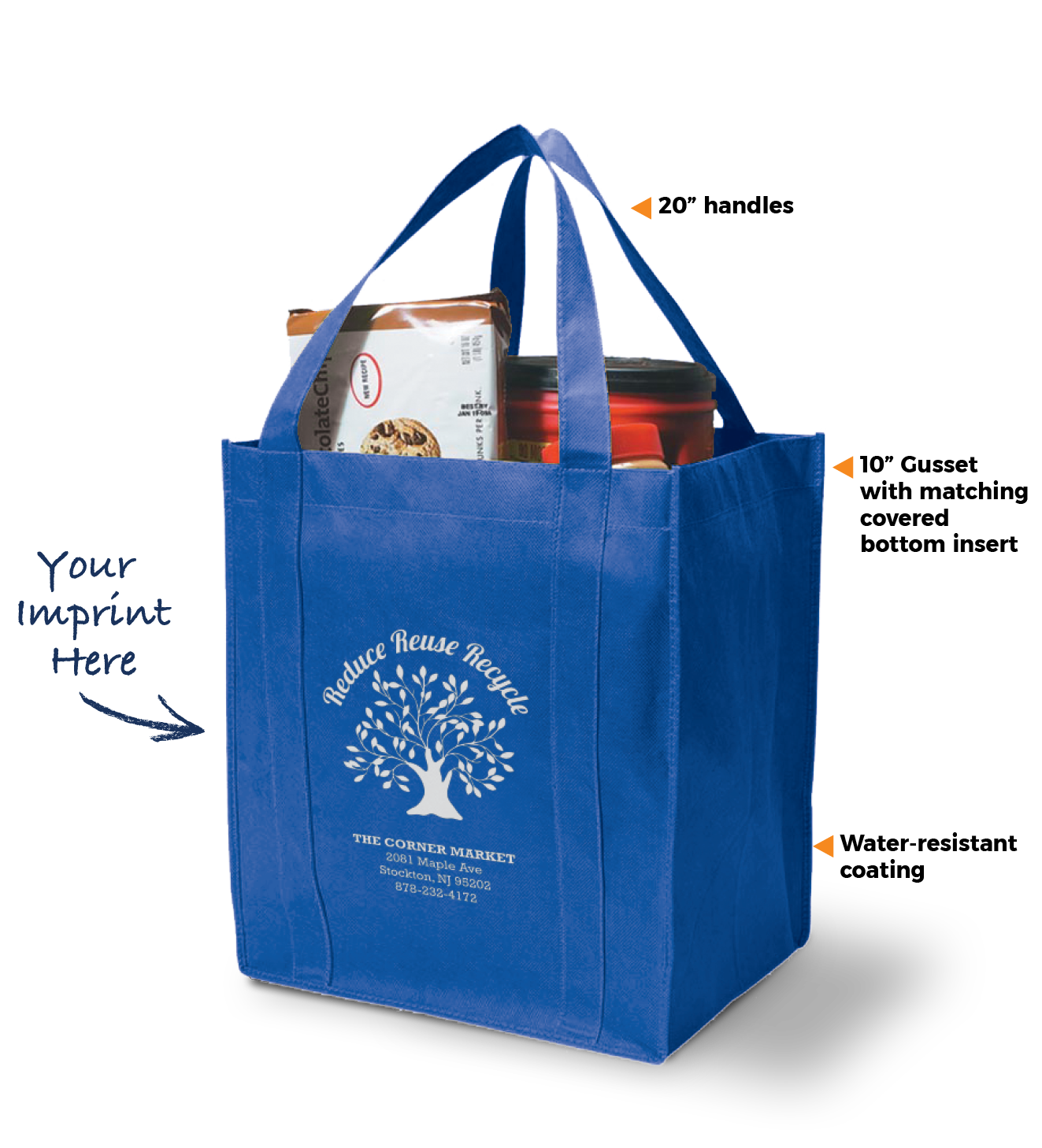 Non Woven Custom Shopper Tote Bag | Bags & Totes | © 2022 Myron Corp ...
